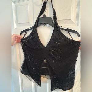 Giorgio Armani - black sequin camisole - size 44